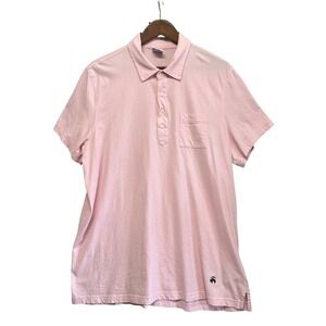 Brooks Brothers 1818 Mens XXL Slim Fit Pink Cotton Short Sleeve Polo Shirt Prepp